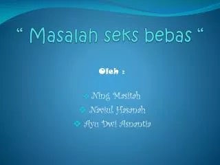 masalah seks bebas