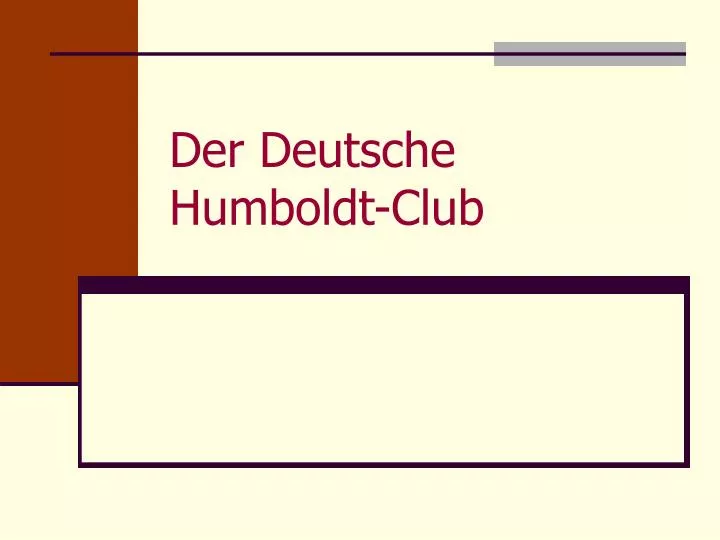 der deutsche humboldt club