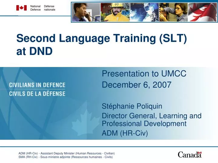 second language training slt at dnd