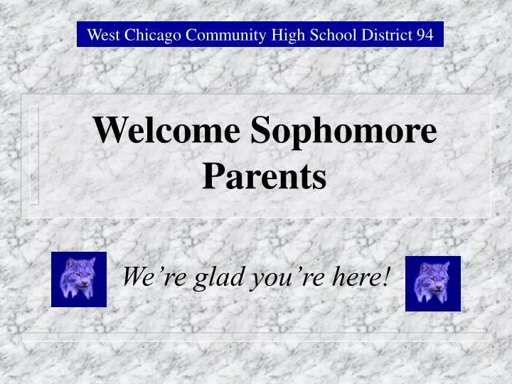 welcome sophomore parents