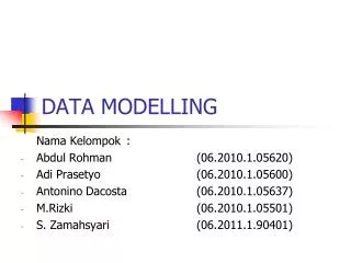 data modelling