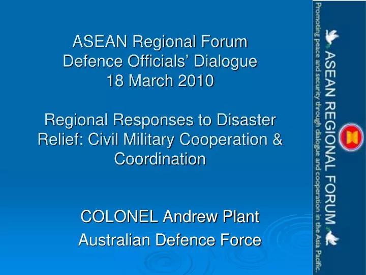 colonel andrew plant australian defence force