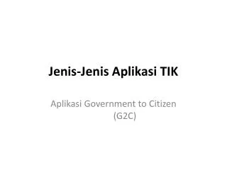 jenis jenis a plikasi tik