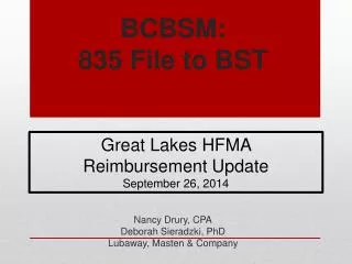 BCBSM: 835 File to BST