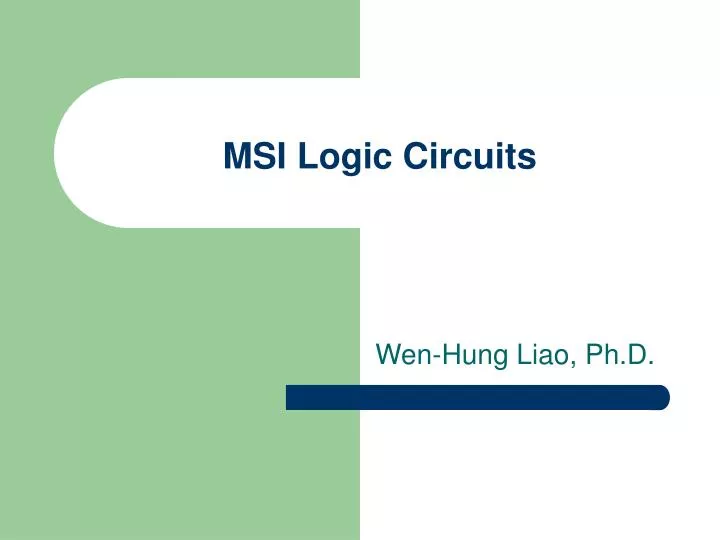 msi logic circuits