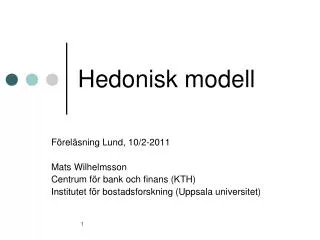 hedonisk modell