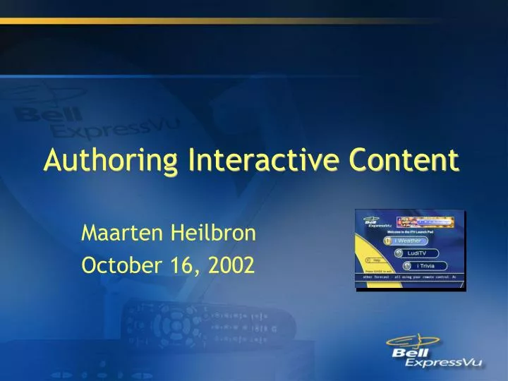 authoring interactive content