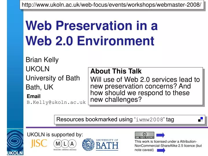 web preservation in a web 2 0 environment