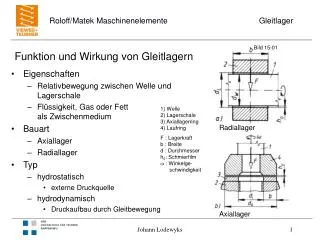funktion und wirkung von gleitlagern