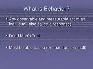 What is Behavior?