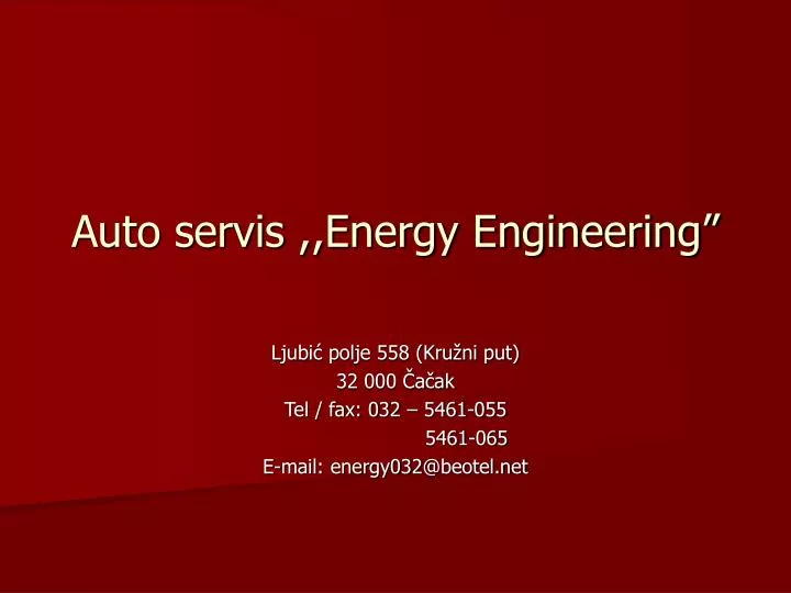 auto servis energy engineering