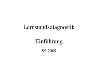 lernstandsdiagnostik einf hrung