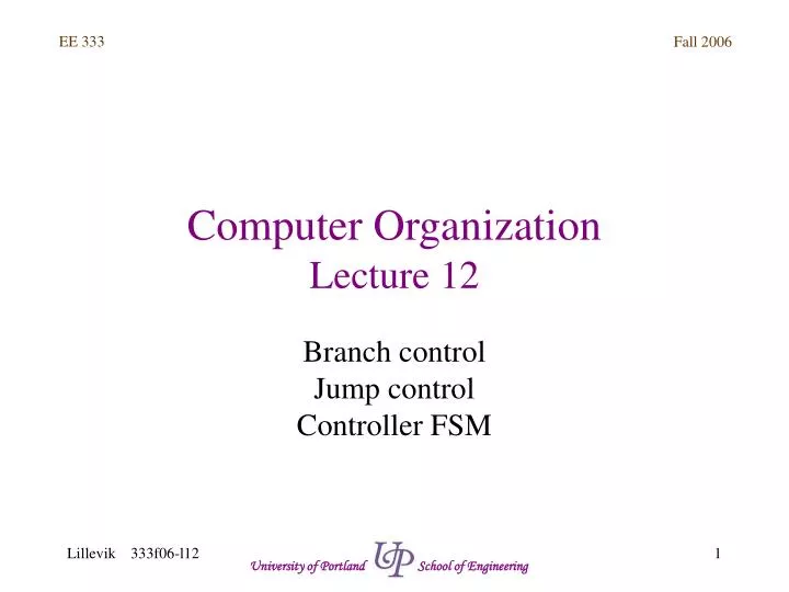 computer organization lecture 12
