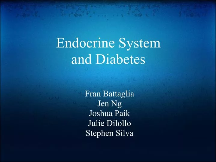 endocrine system and diabetes