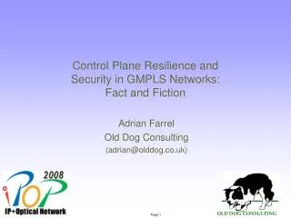 Control Plane Resilience and Security in GMPLS Networks: Fact and Fiction