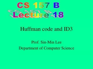 Huffman code and ID3