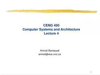 CENG 450 Computer Systems and Architecture Lecture 4