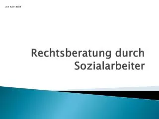 rechtsberatung durch sozialarbeiter