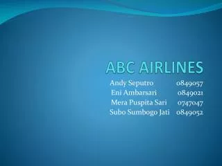 ABC AIRLINES