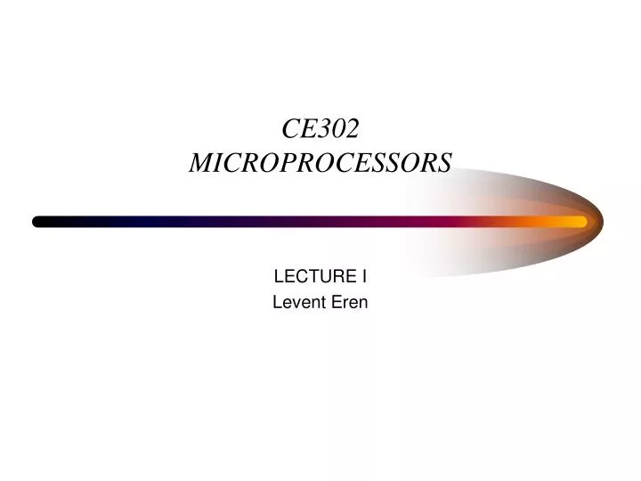 ce302 microprocessors