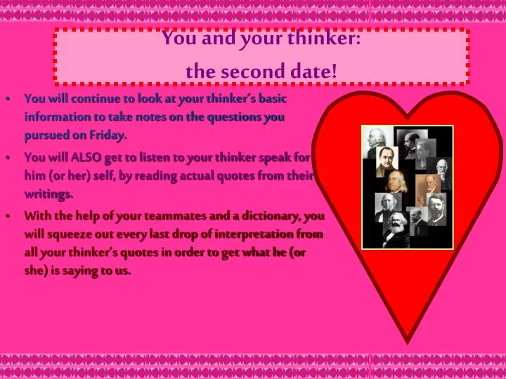you and your thinker the second date