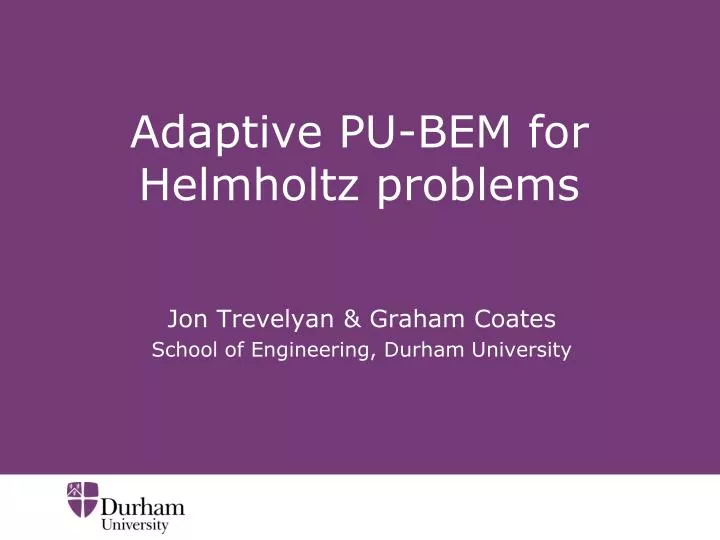 adaptive pu bem for helmholtz problems