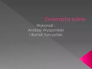 zwierz ta le ne