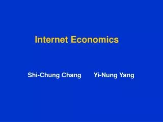 Internet Economics