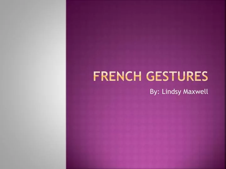 french gestures