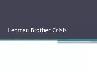 lehman brother crisis