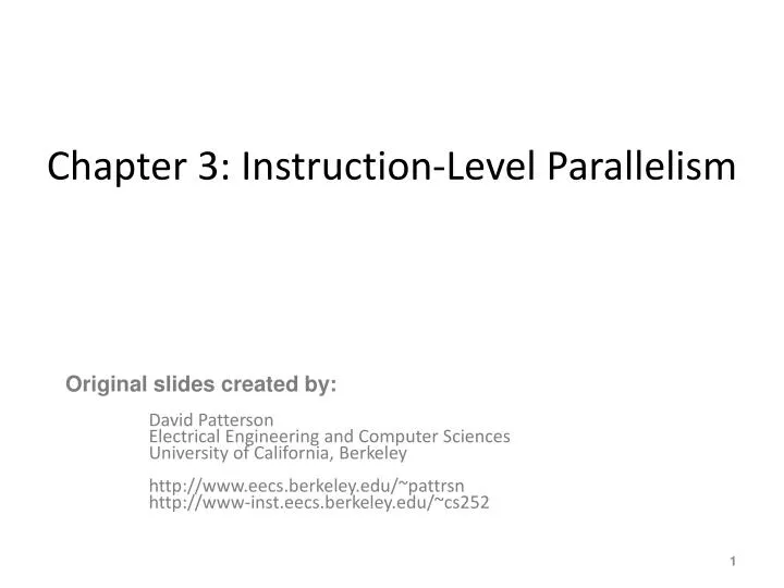 chapter 3 instruction level parallelism