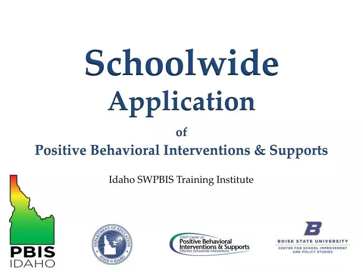schoolwide application of positive behavioral interventions supports