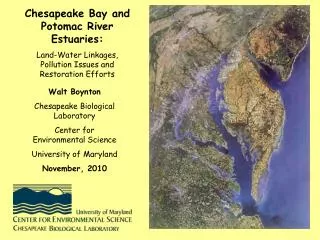 Chesapeake Bay and Potomac River Estuaries: