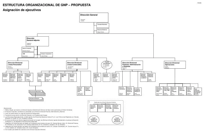 estructura organizacional de gnp propuesta
