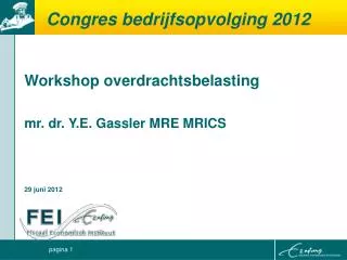 congres bedrijfsopvolging 2012
