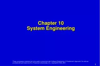 Chapter 10 System Engineering