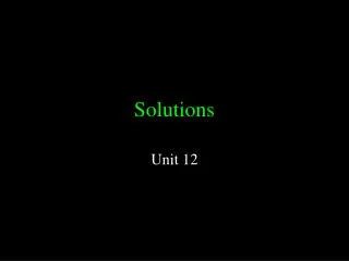solutions