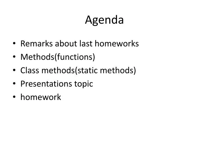 agenda