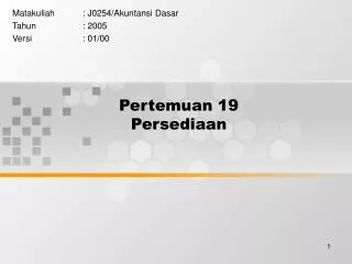 pertemuan 19 persediaan