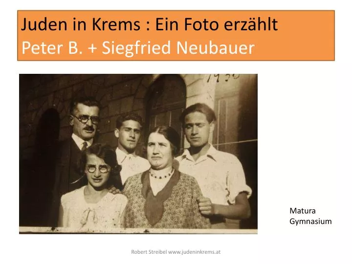 juden in krems ein foto erz hlt peter b siegfried neubauer