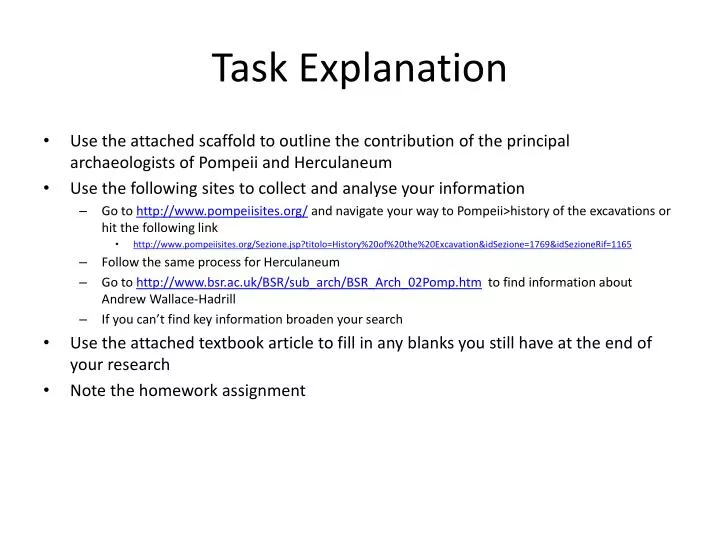 task explanation