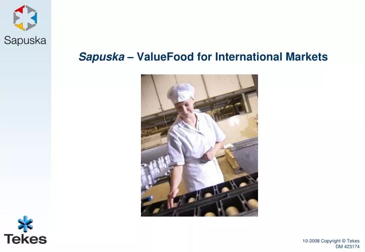 sapuska valuefood for international markets