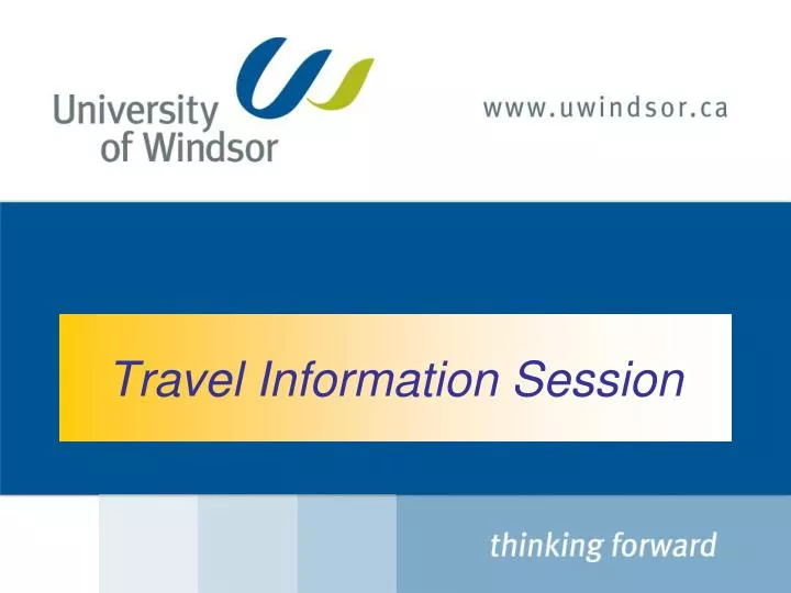 travel information session