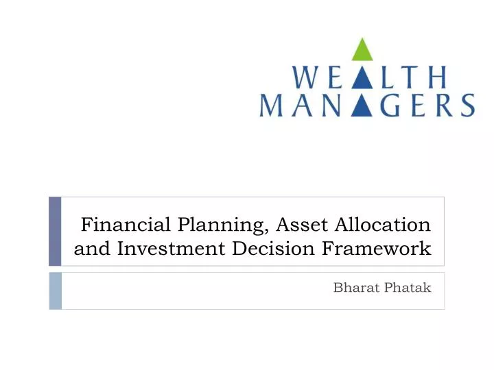 financial planning asset allocation and investment decision framework