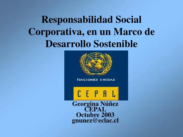 responsabilidad social corporativa en un marco de desarrollo sostenible