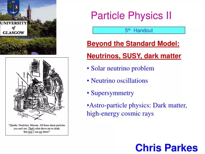 particle physics ii