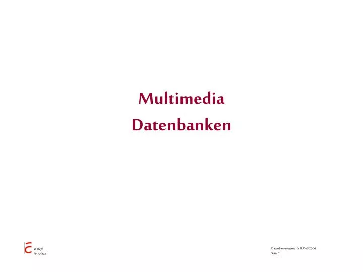 multimedia datenbanken