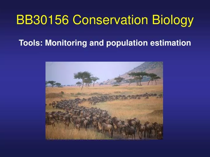 bb30156 conservation biology