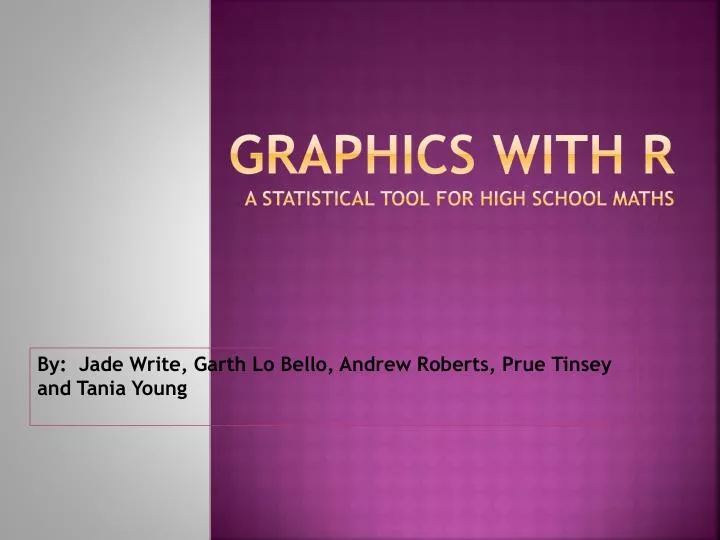 graphics with r a statistical tool for high school maths