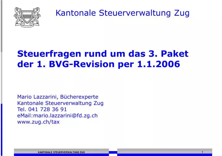 kantonale steuerverwaltung zug